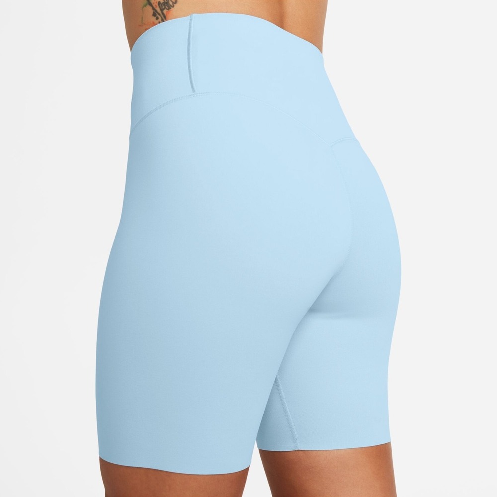 Nike Zenvy Women's XS Gentle-Support High-Waisted 8" Biker Shorts in Armory Blue - Picture 7 of 10
